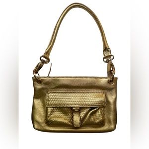 Beautiful gold soft to the hand mini bag with detachable straps 🥰